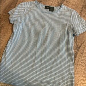 Blue white striped shirt